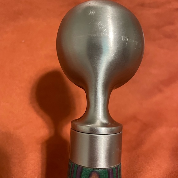 Purple and Green Hand Turned Wooden Handle Ice Cream Scoop EUC - Picture 5 of 10